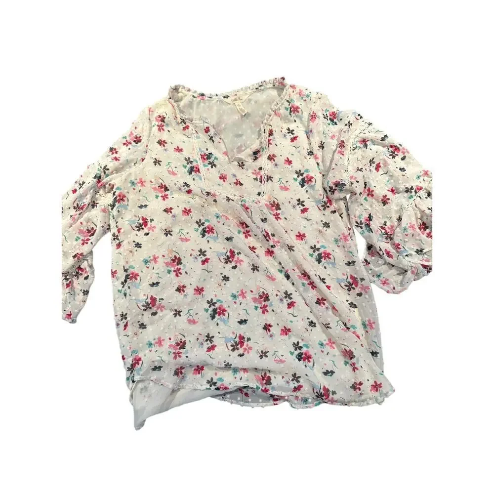 Matilda Jane Women’s Wonderment What’s Up Buttercup Blouse Medium Floral Dainty - Picture 2 of 6